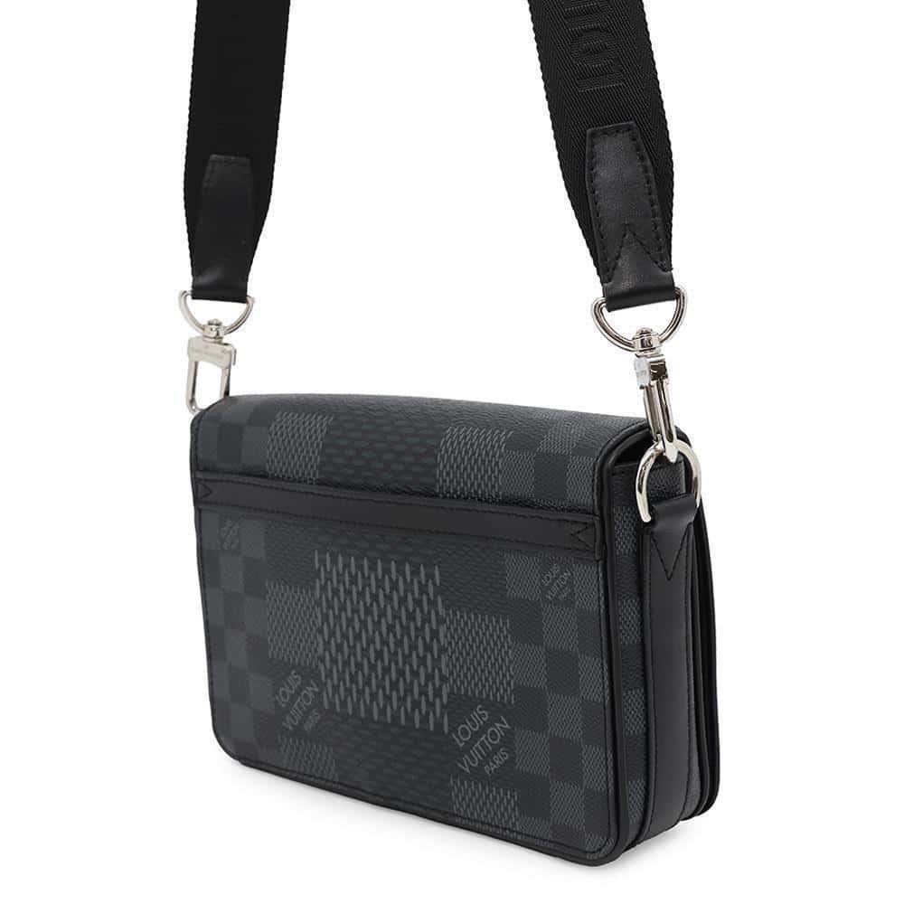 Louis Vuitton Messenger Graphite Studio Bag Damier Shoulder Black Black